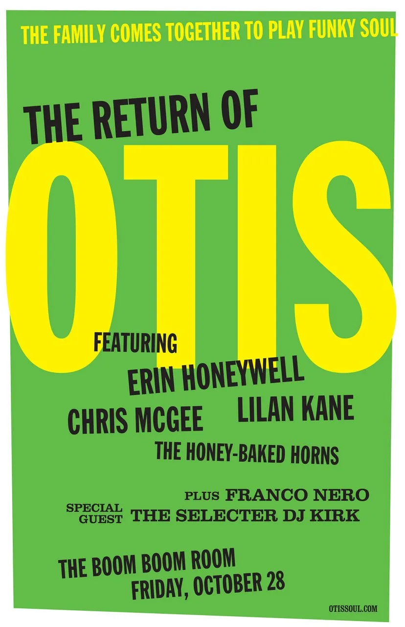 Green poster with giant yellow OTIS lettering: The Return of Otis, plus Franco Nero